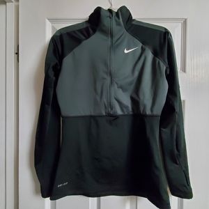 Nike Pro 1/2 zip Womens Medium black